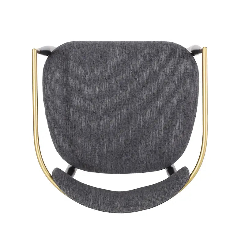 Fabric Upholstered Iron Dining Chairs (Set of 2)