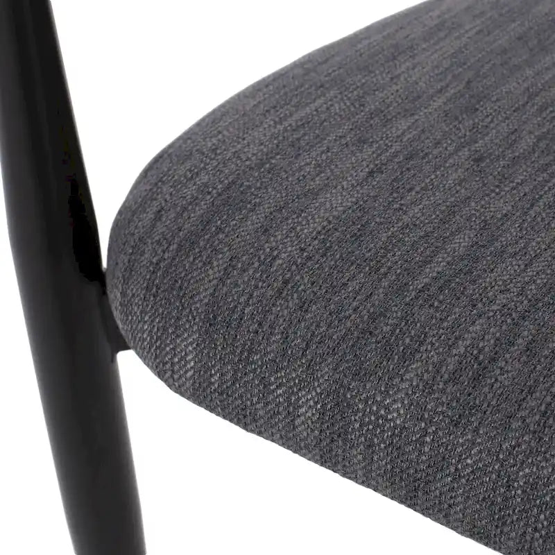 Fabric Upholstered Iron Dining Chairs (Set of 2)