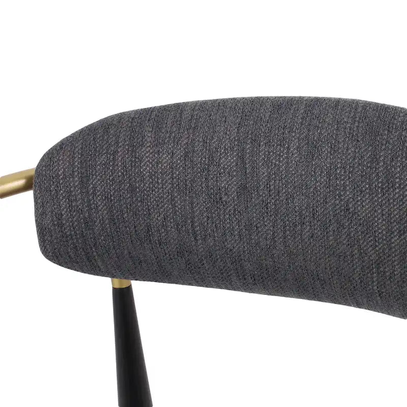 Fabric Upholstered Iron Dining Chairs (Set of 2)