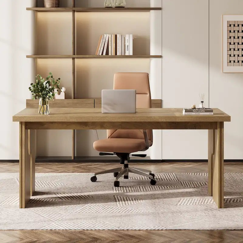 63-Inch Office Desk with Unique Legs