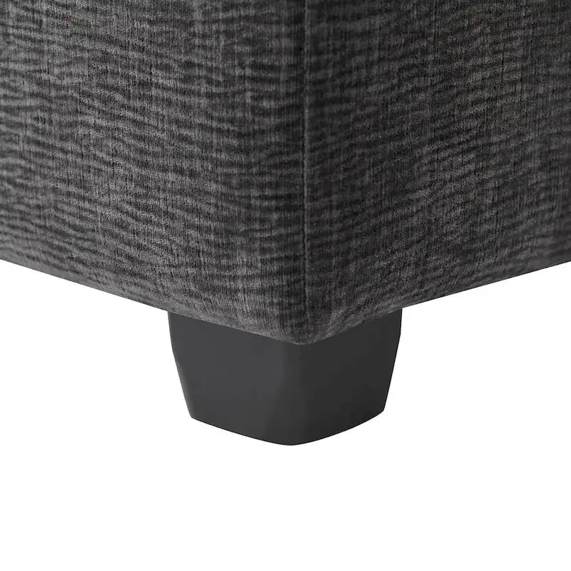 L-Shape Modular Chenille Sectional Sofa with Ottoman