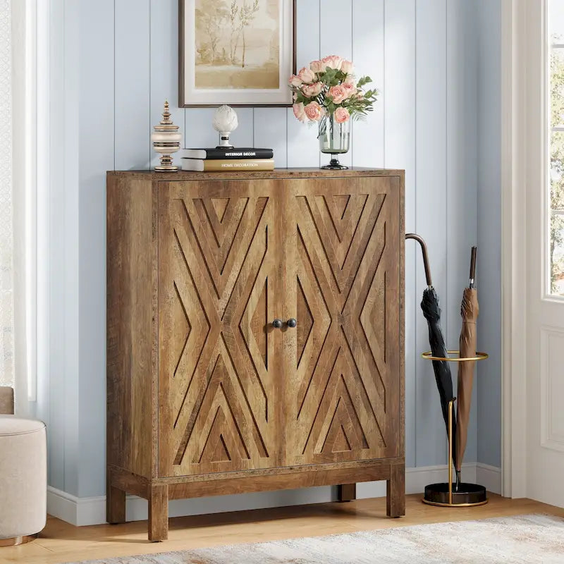 Adjustable Shoe Cabinet with Doors