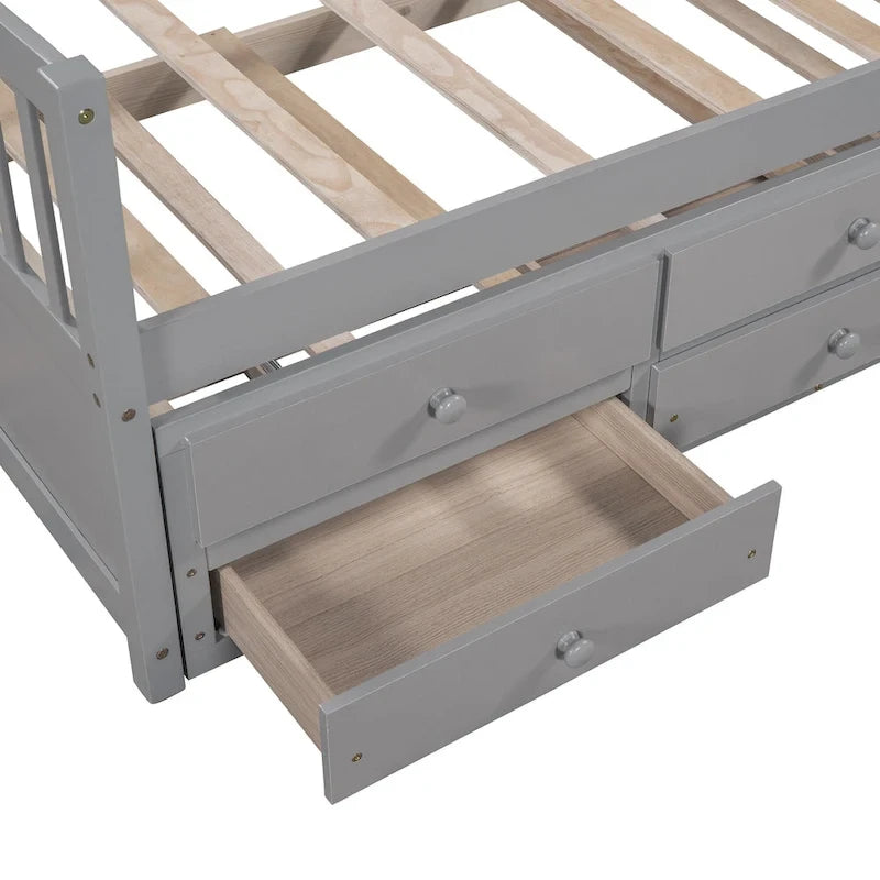 White Twin Daybed with Trundle and Drawers