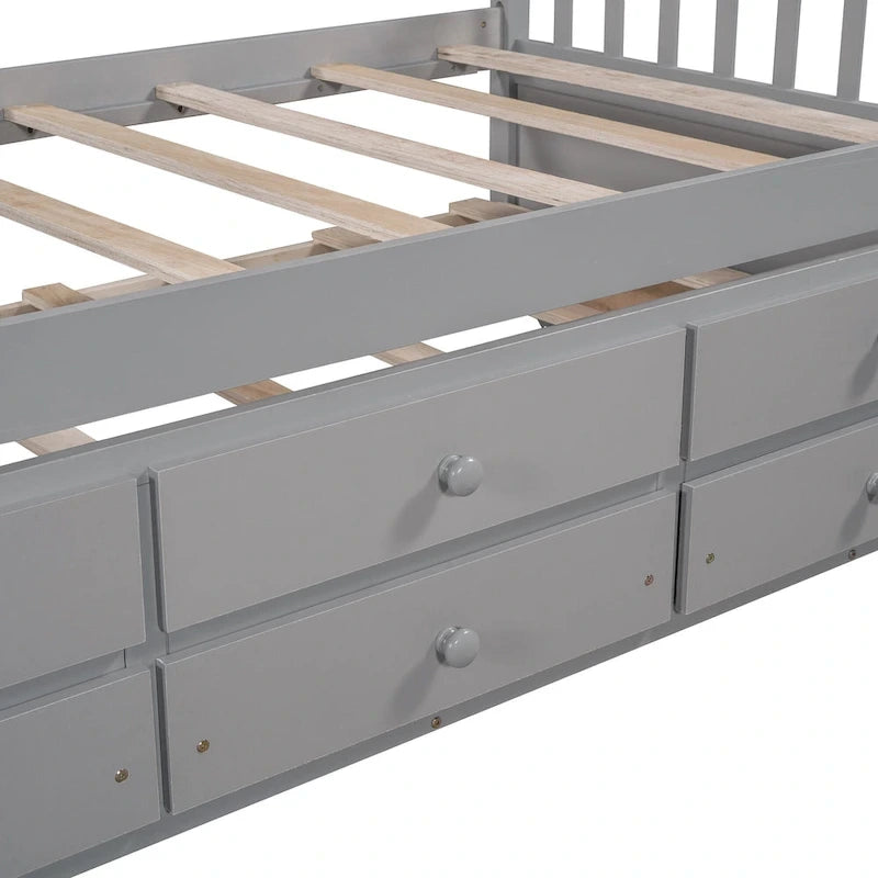 White Twin Daybed with Trundle and Drawers