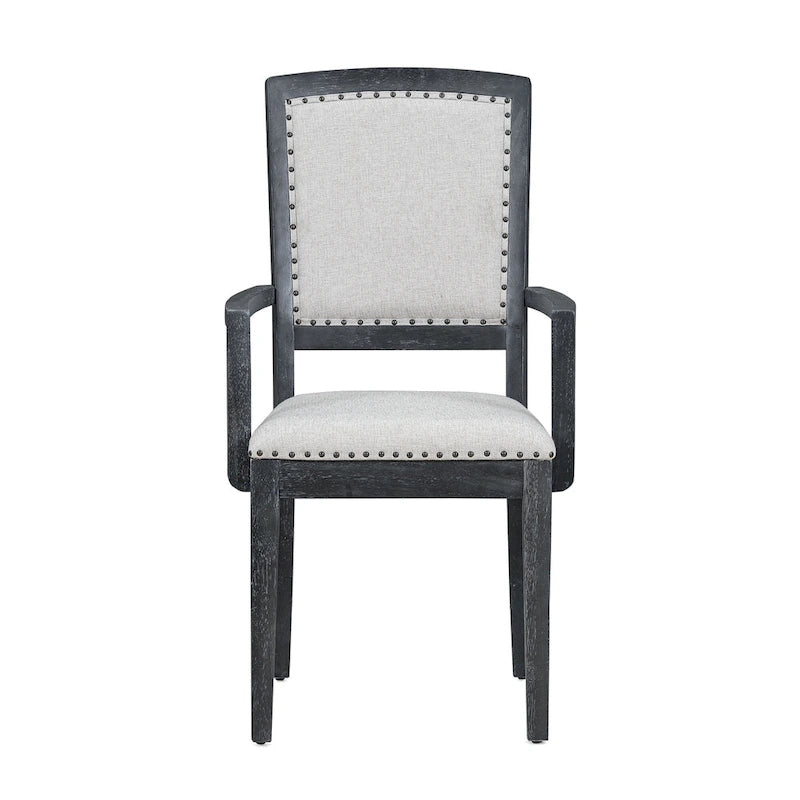 9-Piece Extendable Dining Set with 6 Armless and 2 Arm Chairs