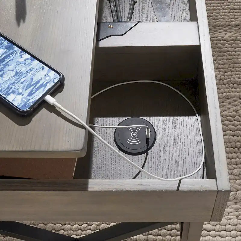 Lift Top Desk with Charging Station