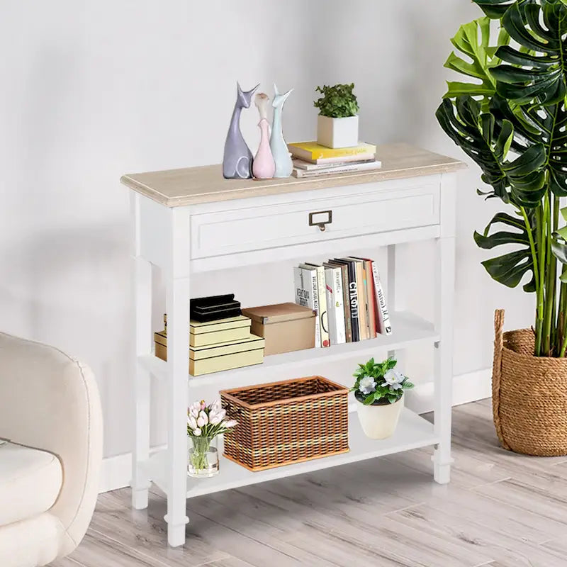 Porch & Den Gatto Accent Side End Table w/ drawers