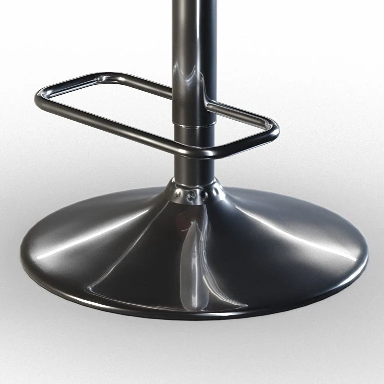 Adjustable Height Swivel Bar Stool with Bentwood Frame
