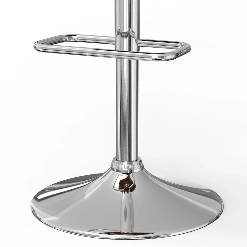 Adjustable Height Swivel Bar Stool with Bentwood Frame
