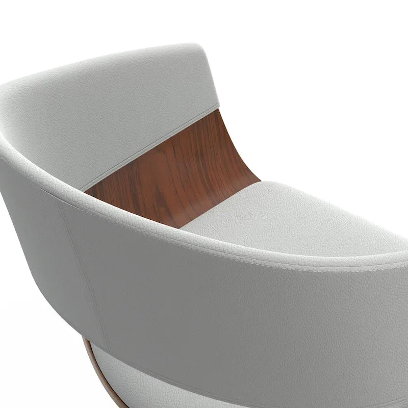 Adjustable Height Swivel Bar Stool with Bentwood Frame