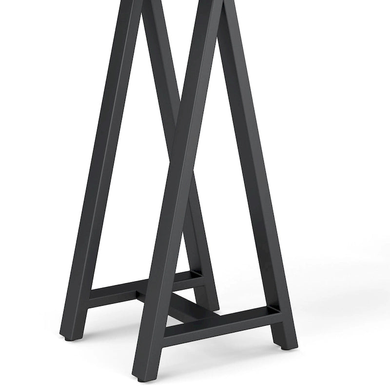 Walnut Wood and Metal Console Table