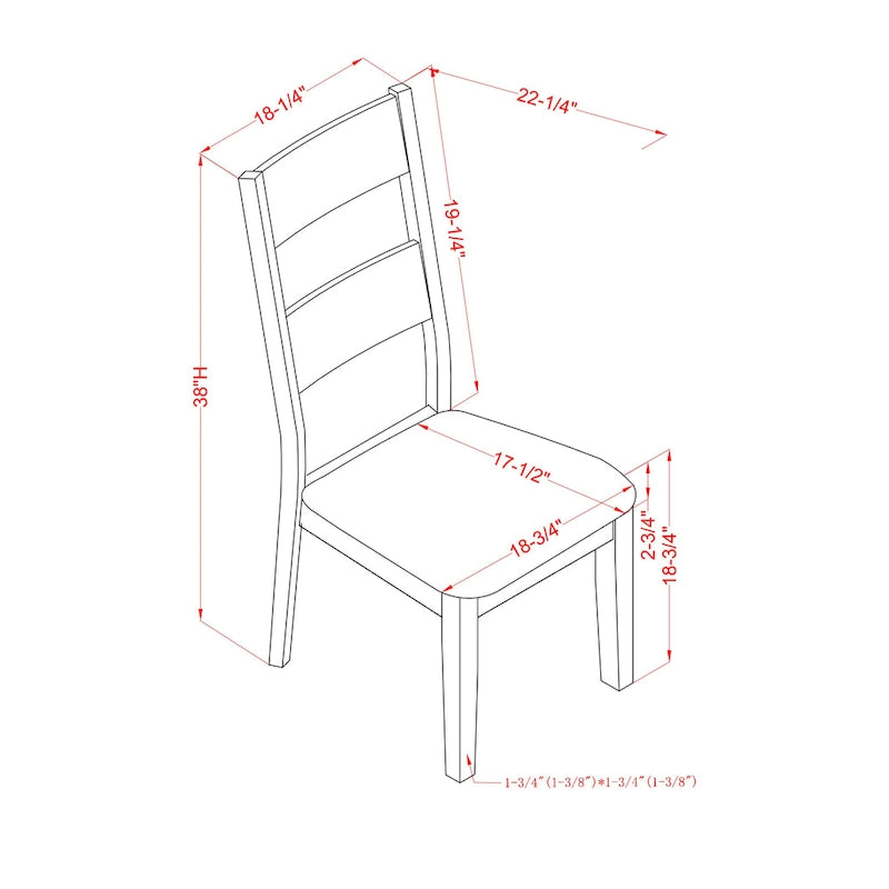 Farmhouse White Dining Chairs (Set of 2)