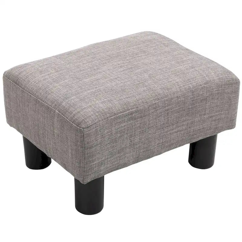 Modern Linen Footrest Ottoman