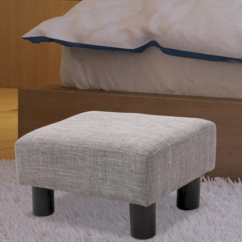 Modern Linen Footrest Ottoman