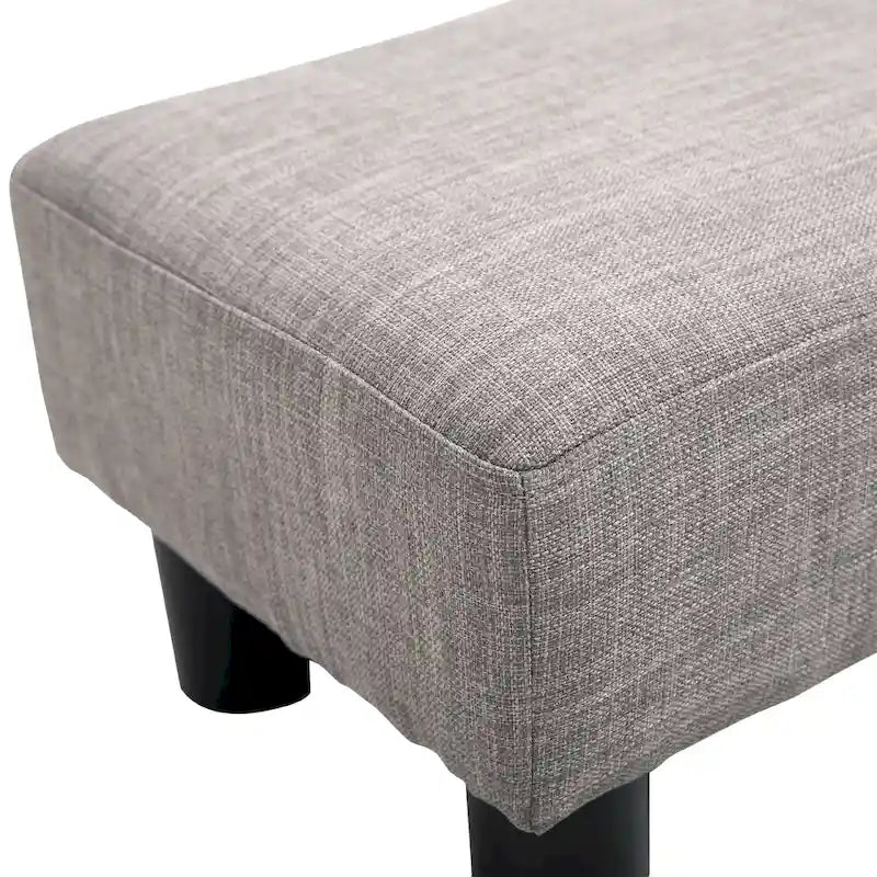 Modern Linen Footrest Ottoman