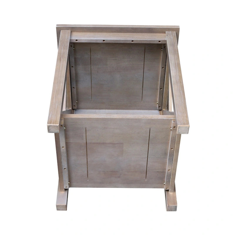 Solid Wood End Table with Butcher Block Top