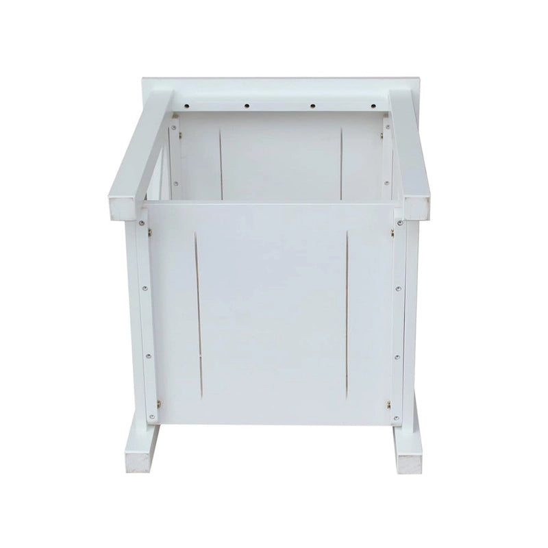 Solid Wood End Table with Butcher Block Top