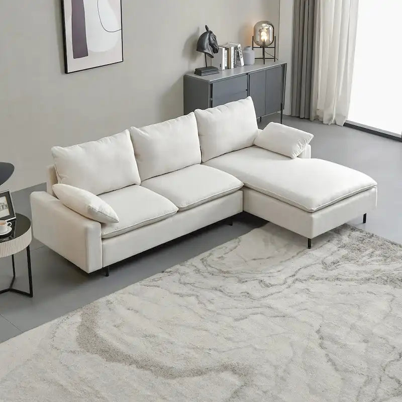 Large Chenille Fabric U-Shape Sectional Sofa