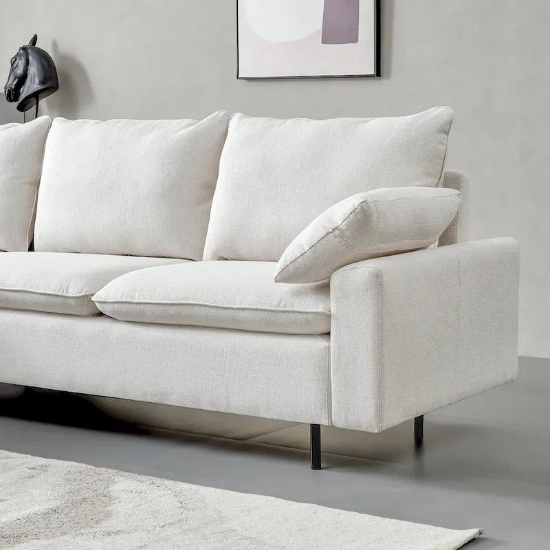Large Chenille Fabric U-Shape Sectional Sofa