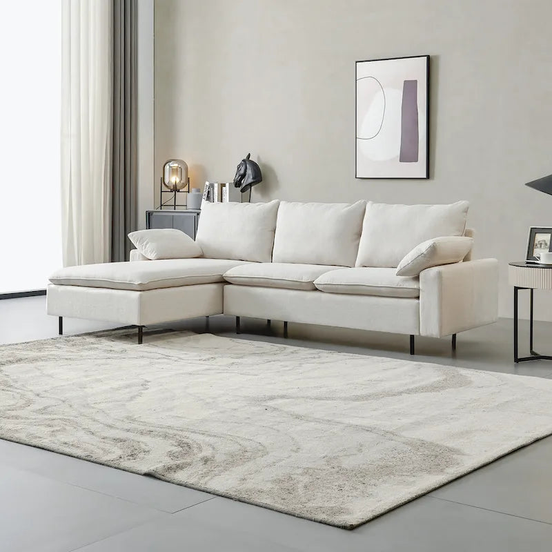 Large Chenille Fabric U-Shape Sectional Sofa