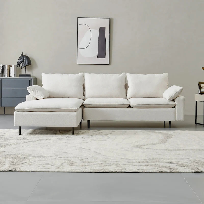 Large Chenille Fabric U-Shape Sectional Sofa