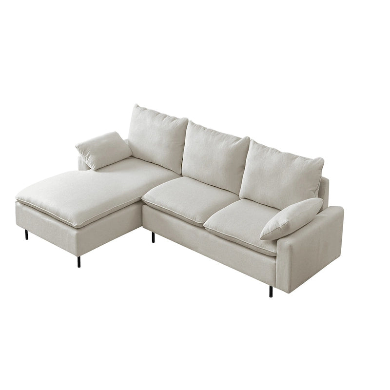 Large Chenille Fabric U-Shape Sectional Sofa