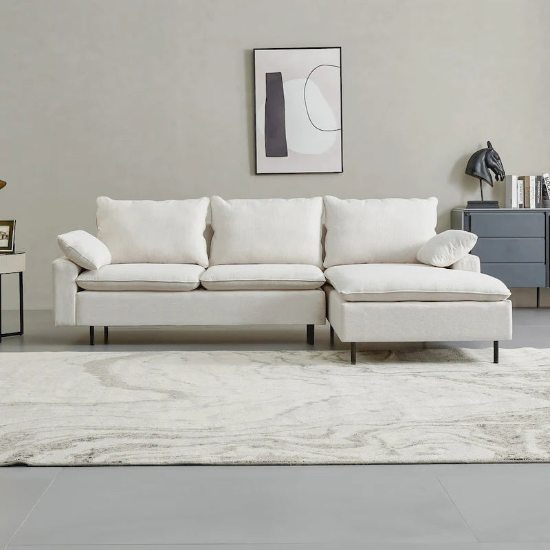 Large Chenille Fabric U-Shape Sectional Sofa
