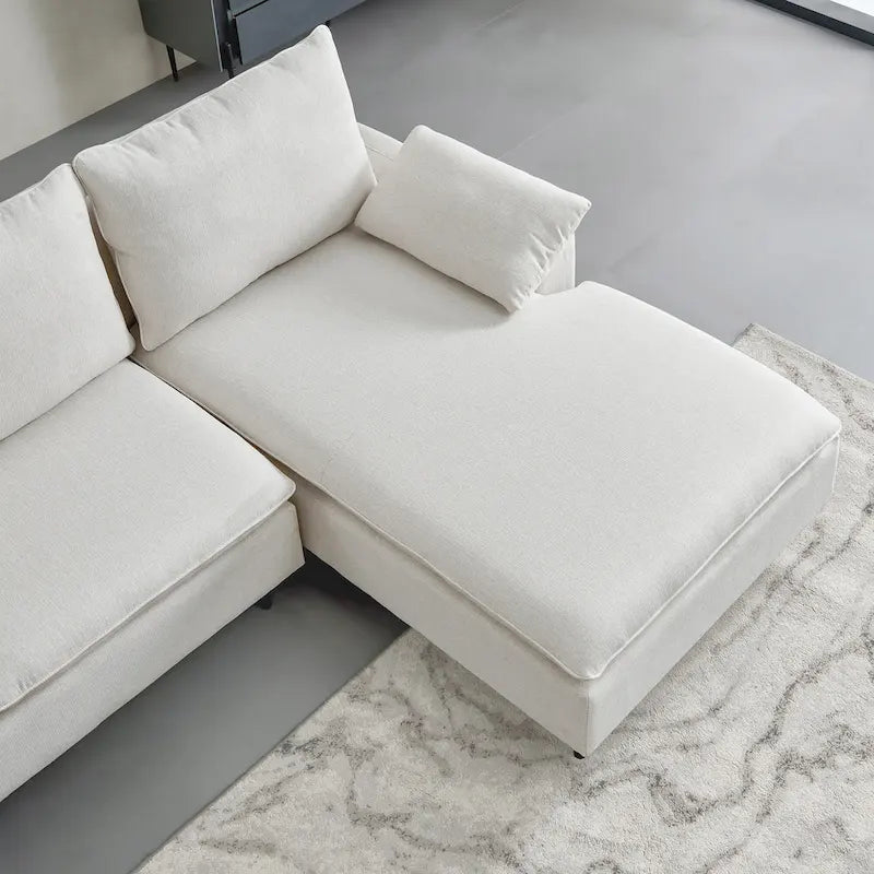 Large Chenille Fabric U-Shape Sectional Sofa
