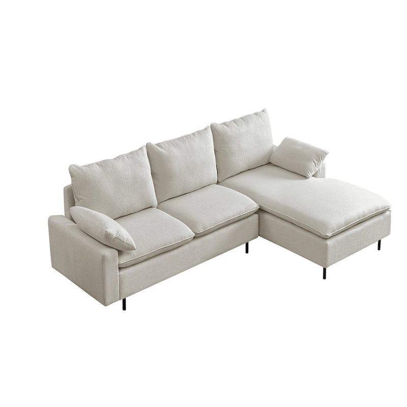 Large Chenille Fabric U-Shape Sectional Sofa