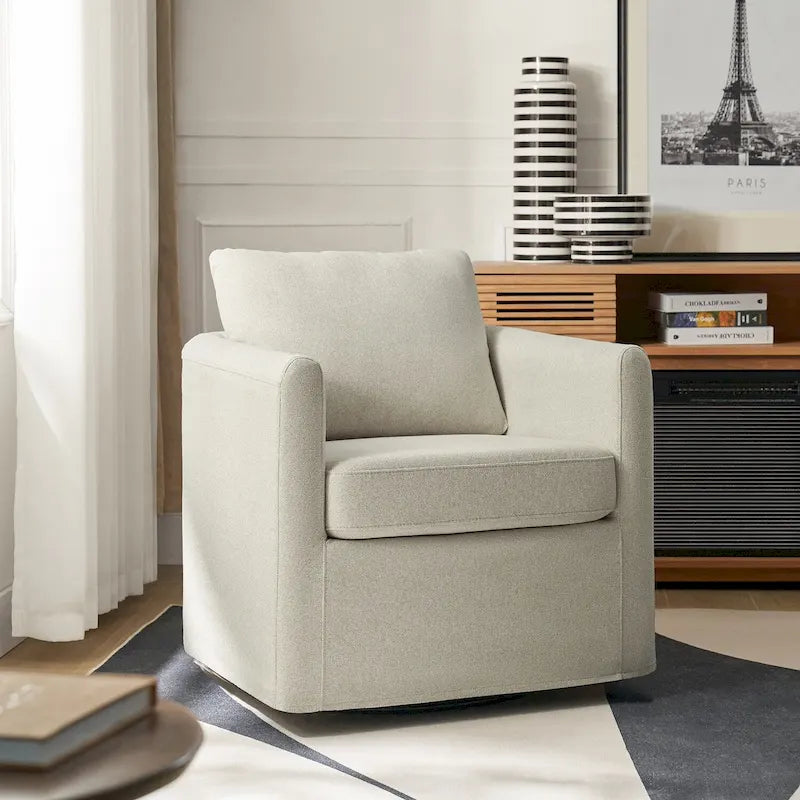 360-Degree Swivel Chair with Removable Slipcover