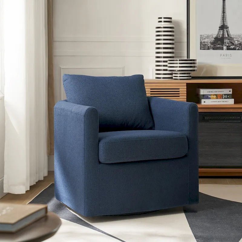 360-Degree Swivel Chair with Removable Slipcover
