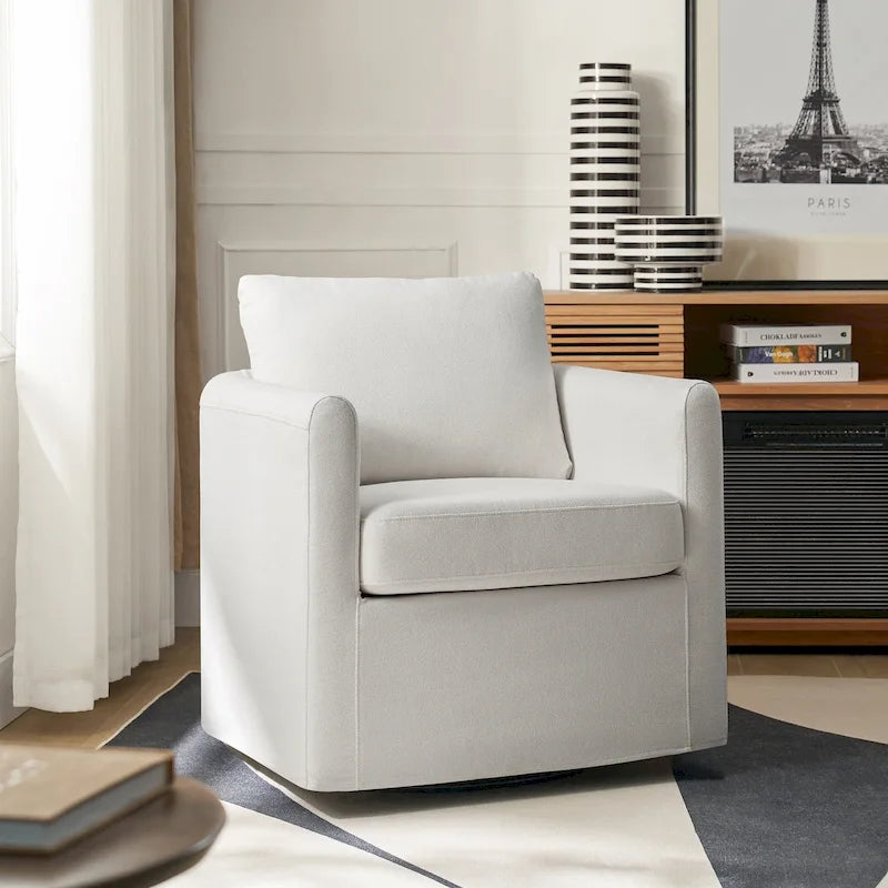 360-Degree Swivel Chair with Removable Slipcover