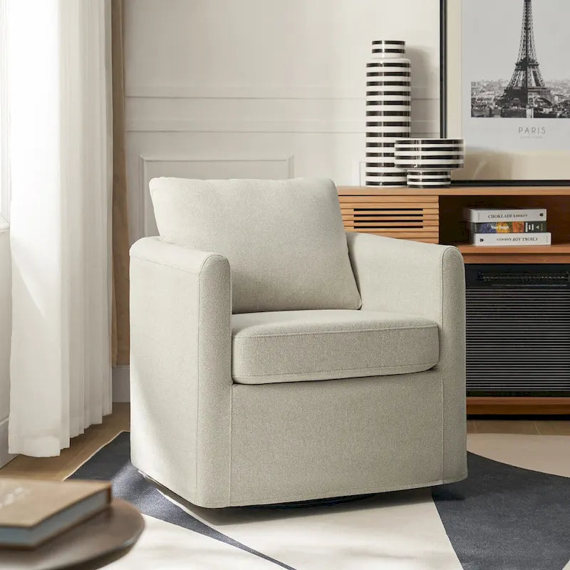 360-Degree Swivel Chair with Removable Slipcover