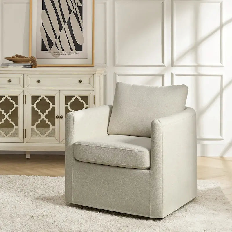 360-Degree Swivel Chair with Removable Slipcover