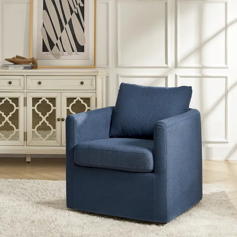 360-Degree Swivel Chair with Removable Slipcover
