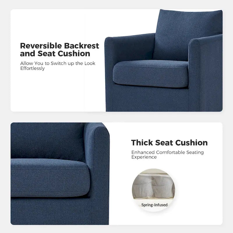 360-Degree Swivel Chair with Removable Slipcover