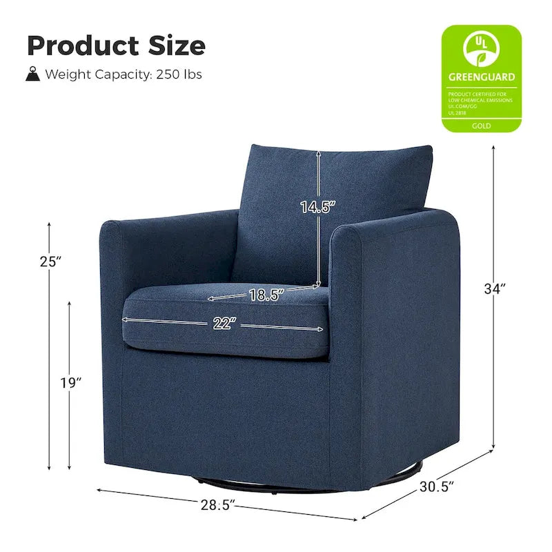 360-Degree Swivel Chair with Removable Slipcover