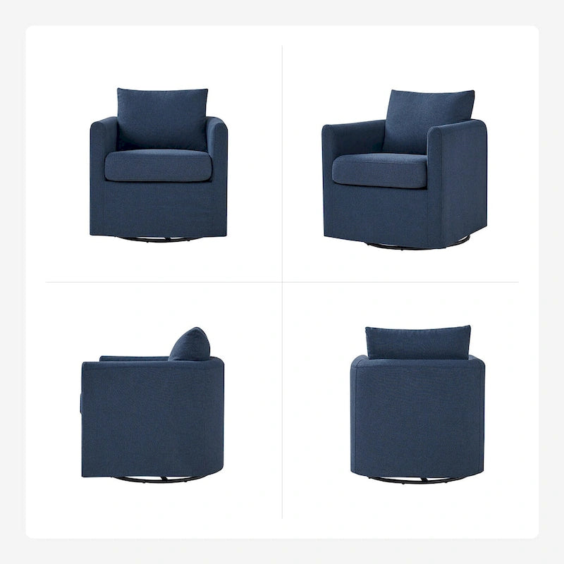 360-Degree Swivel Chair with Removable Slipcover