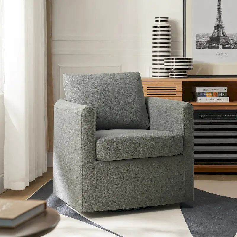 360-Degree Swivel Chair with Removable Slipcover