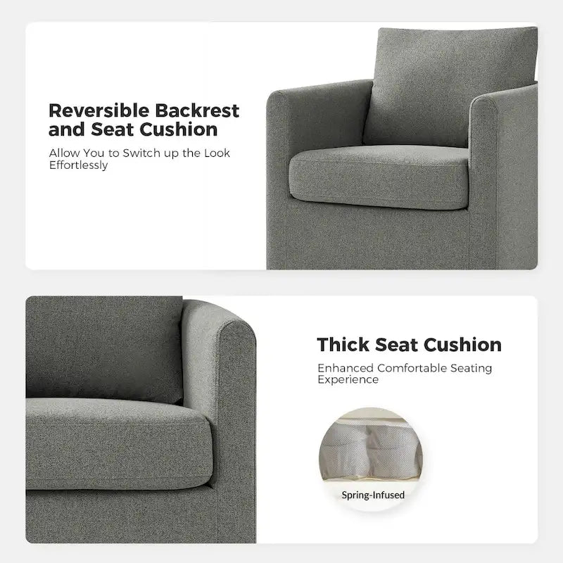 360-Degree Swivel Chair with Removable Slipcover