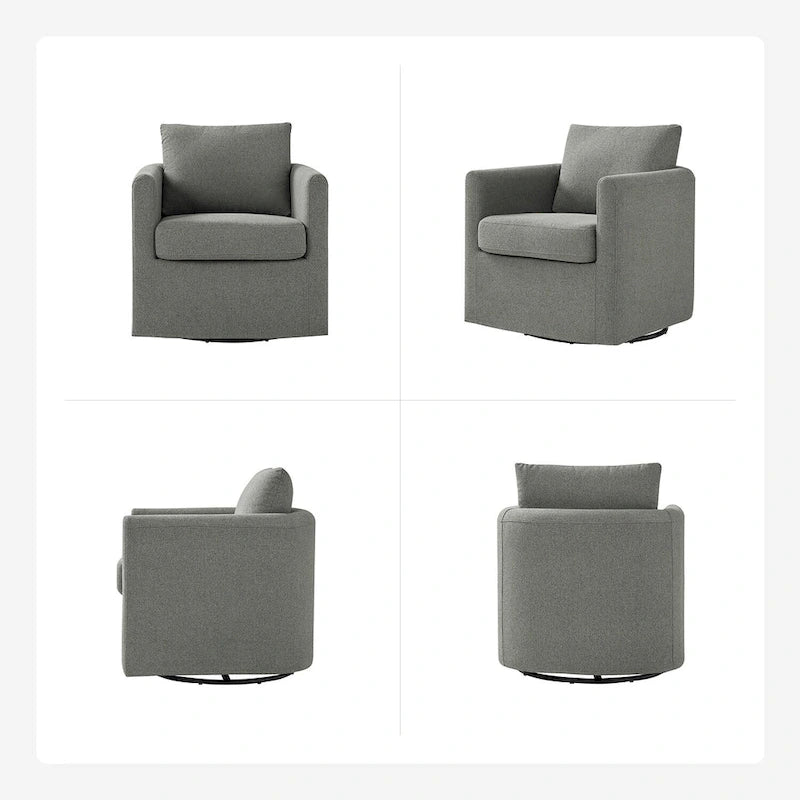 360-Degree Swivel Chair with Removable Slipcover