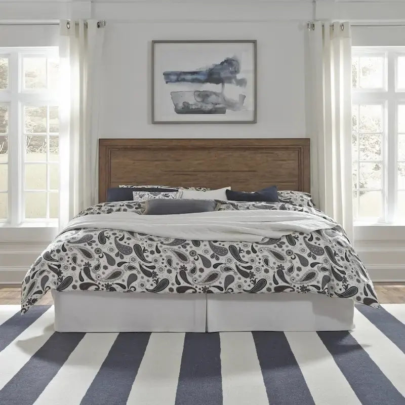 Aged Toffee Wood King Headboard