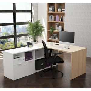 Bestar i3 Plus L-shaped 2-drawer Desk