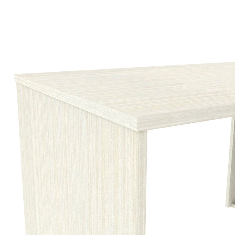 L-Shaped Desk with 2 Drawers and Storage Compartments