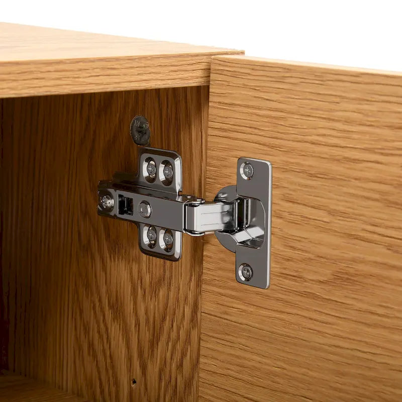 63-Inch TV Stand with 4 Doors and Wave Design