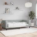 Light Gray Velvet Twin Daybed Sofa