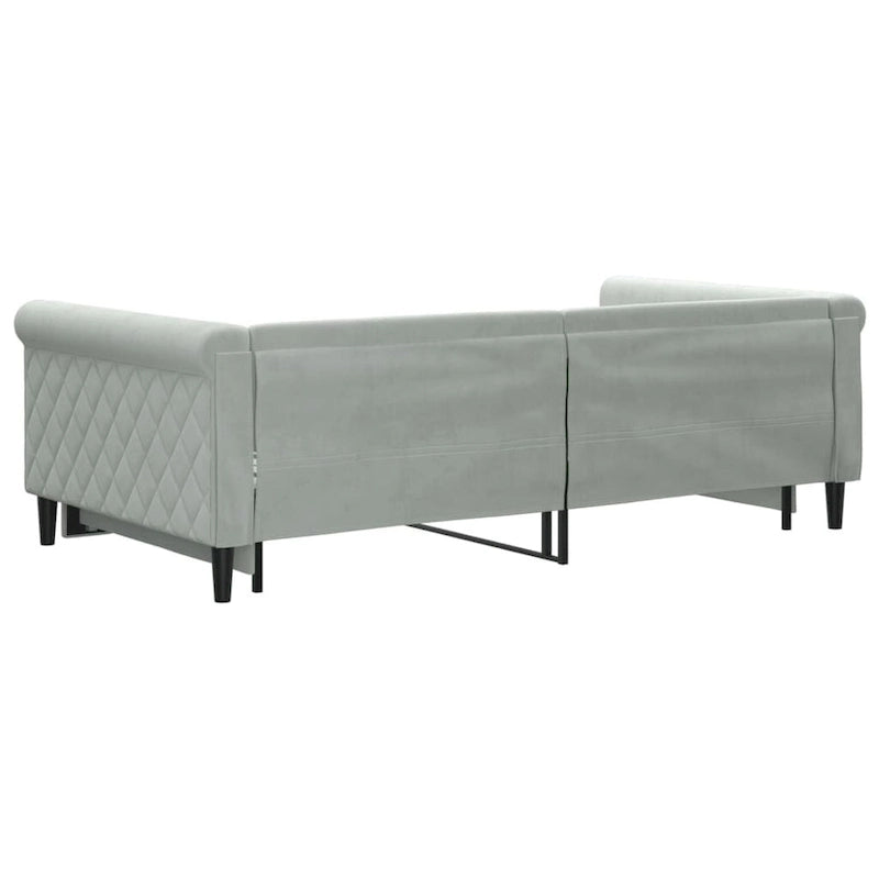 Light Gray Velvet Twin Daybed Sofa