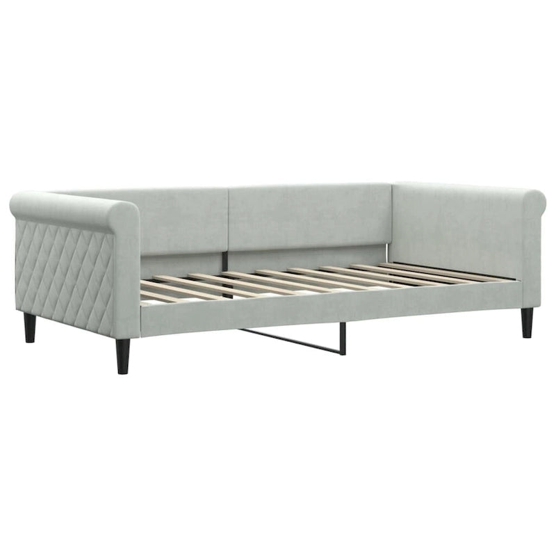 Light Gray Velvet Twin Daybed Sofa