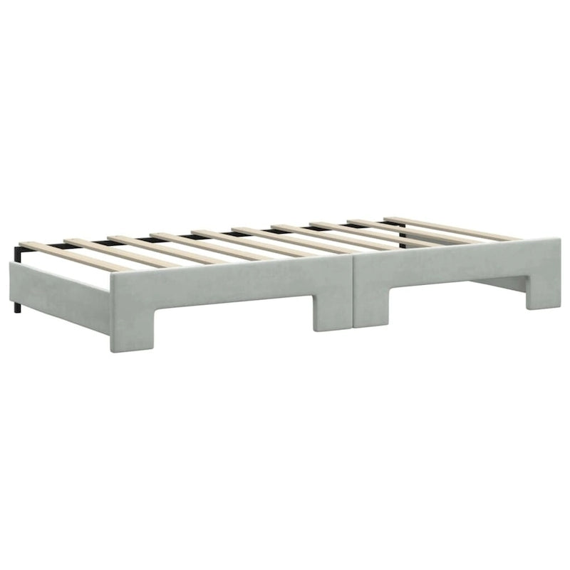 Light Gray Velvet Twin Daybed Sofa