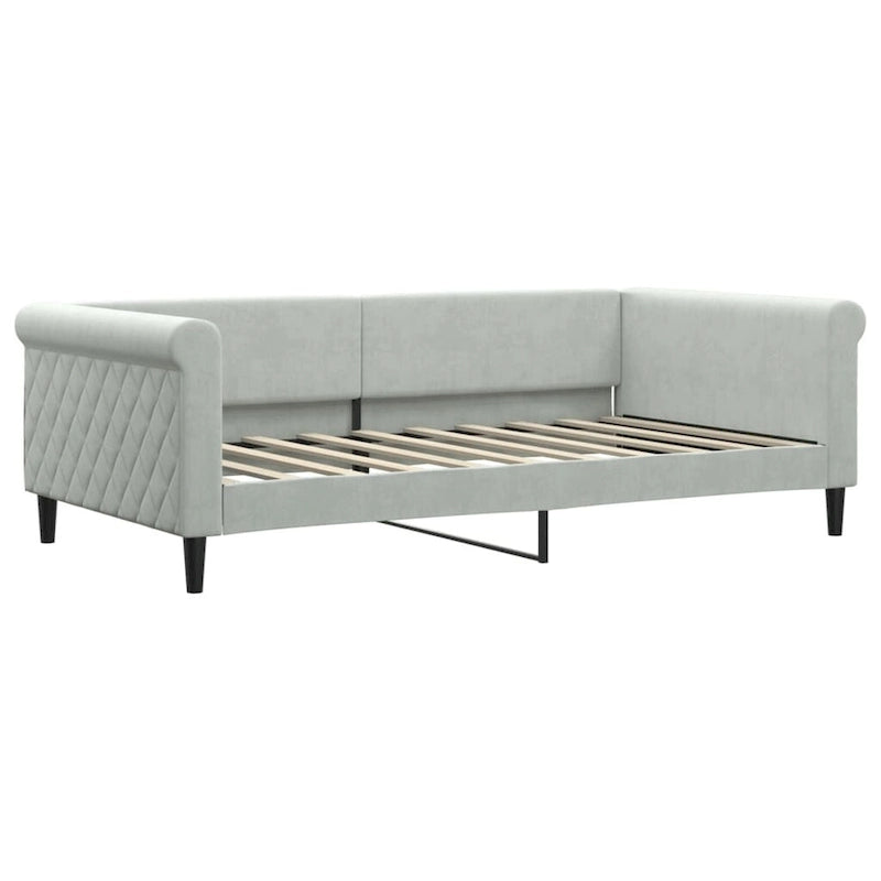Light Gray Velvet Twin Daybed Sofa